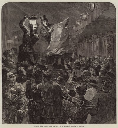 Lendo a Declaração de Guerra em uma estação ferroviária na França de David Henry Friston