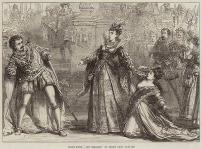 Cena de Amy Robsart, no Drury Lane Theatre de David Henry Friston