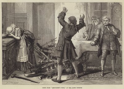 Cena da esposa de Arkwright, no Globe Theatre de David Henry Friston