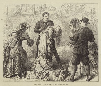 Cena da falsa vergonha, no Globe Theatre de David Henry Friston