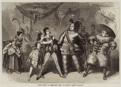 Cena de La Belle Sauvage, no Teatro St James de David Henry Friston
