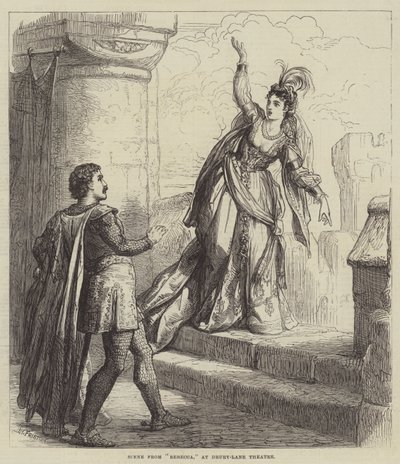 Cena de Rebecca, no Teatro Drury-Lane de David Henry Friston