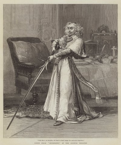 Cena de Richelieu, no Teatro Lyceum de David Henry Friston