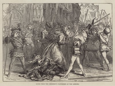 Cena da Pantomima das Crianças no Adelphi de David Henry Friston