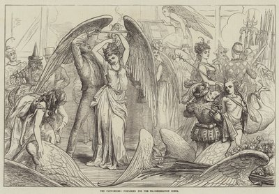 Pantomimas, preparando-se para a cena da transformação de David Henry Friston