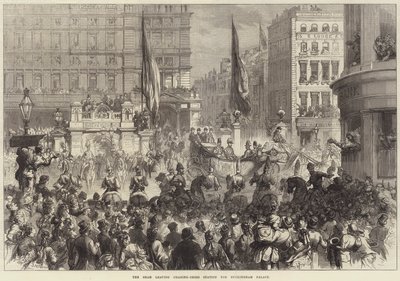 O Xá saindo da Estação Charing-Cross para o Palácio de Buckingham de David Henry Friston