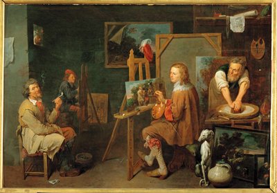 Estudo do pintor de David III Ryckaert