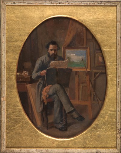Um pintor em seu estúdio. O próprio artista (?) de David Jacobsen