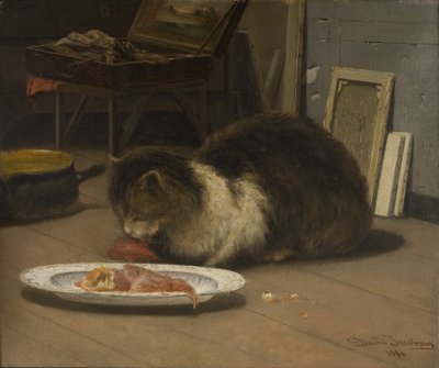 O gato no estúdio de David Jacobsen