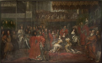 Coroação da rainha Ulrika Eleonora, a Velha (1656-1693) de David Klöcker Ehrenstrahl