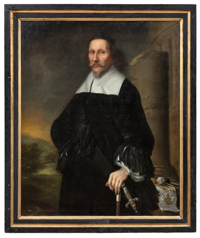 Georg Stiernhielm (1598-1672), antiquário nacional, arquivista nacional e poeta, 1663 de David Klöcker Ehrenstrahl