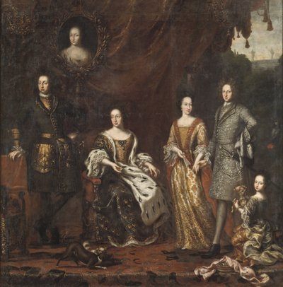 Carlos XI, rei da Suécia, com a família de David Klöcker Ehrenstrahl