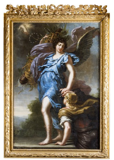 O anjo da guarda do rei Carlos XI. Alegoria de David Klöcker Ehrenstrahl