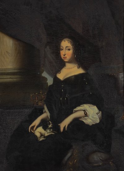Retrato de Hedvig Eleonora de Holstein-Gottorp (1636-1715), etiqueta QS:Lsv, «Retrato de Hedvig Eleonora"label QS:Len,"Retrato de Hedvig Eleonora de Holstein-Gottorp (1636-1715)" de David Klöcker Ehrenstrahl