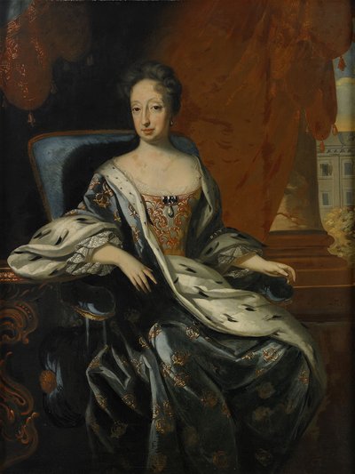 Retrato de Hedvig Eleonora de Holstein-Gottorp 1636-1715, Rainha da Suécia de David Krafft von