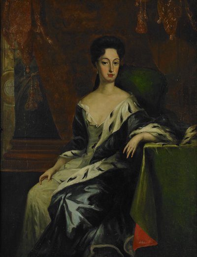 Retrato da Princesa Hedvig Sofia da Suécia, Duquesa de Holstein-Gottorp 1681-1708, Final do séc. de David Krafft von