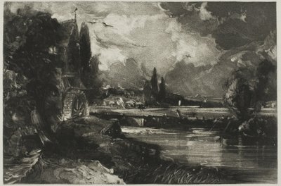 Um moinho, da paisagem inglesa de David Lucas