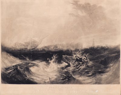 Grace Darling e seu pai resgatando os nove sobreviventes de Forfarshire de David Lucas