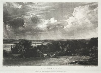 Vários assuntos da paisagem, característica do cenário inglês ... A Summerland, 1831. de David Lucas