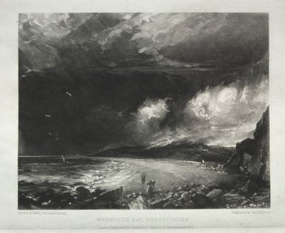 Vários assuntos da paisagem, característica do cenário inglês ... Weymouth Bay, Dorsetshire, 1830. de David Lucas
