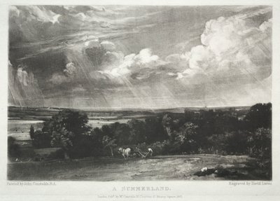 Vários assuntos de paisagem, característicos do cenário inglês de quadros pintados por John Constable, R.A.: A Summerland de David Lucas