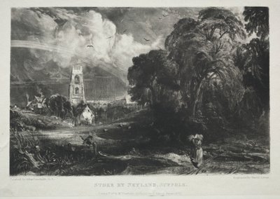 Vários assuntos de paisagem, característicos do cenário inglês de quadros pintados por John Constable, R.A.: Stoke por Neyland, Suffolk de David Lucas