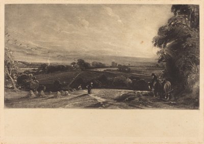 Pôr do sol outonal de David Lucas after John Constable