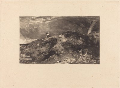 Hampstead Heath, com São Paulo à Distância (Vinheta) de David Lucas after John Constable