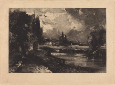 Moinho perto de Colchester de David Lucas after John Constable
