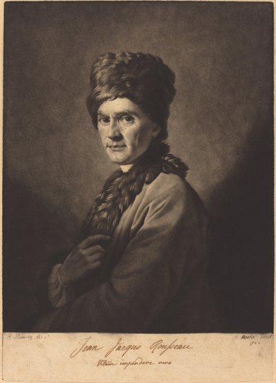 Jean-Jacques Rousseau de David Martin after Allan Ramsay