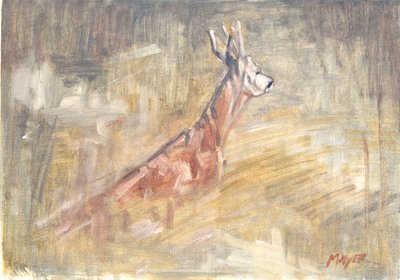 Roe Buck, 2023 (óleo sobre tela) de David Mayer