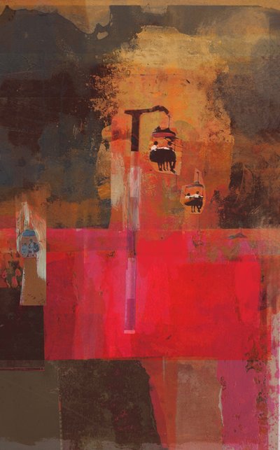 Teleféricos, 2014, Colagem sobre papel de David McConochie