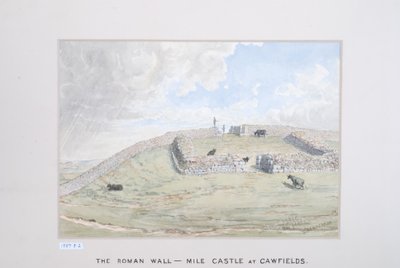 The Roman Wall - Mile Castle em Cawfields, 1880-89 (wc no papel) de David Mossman