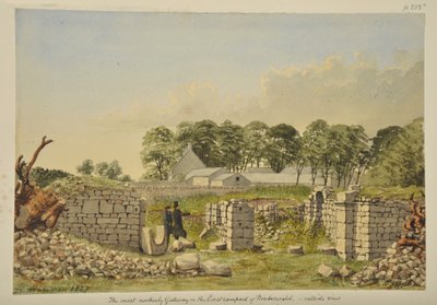 O portão leste em Birdoswald Roman Fort, 1857 de David Mossman