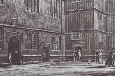 Oxford: Entrada, Old Bodleian (litografia) de David Muirhead (after) Bone