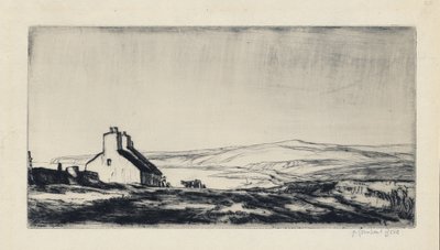 Primeiro estudo para a estrada de Ballantrae de David Muirhead Bone