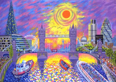 Pôr do sol: Piscina de Londres, 2013 de David Newton
