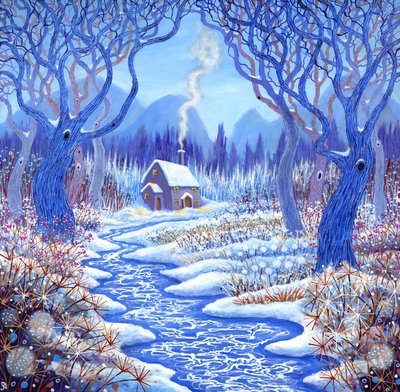 Bagas de inverno, 2017 (acrílico sobre tela) de David Newton