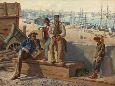 Meninos Negros no Cais de David Norslup