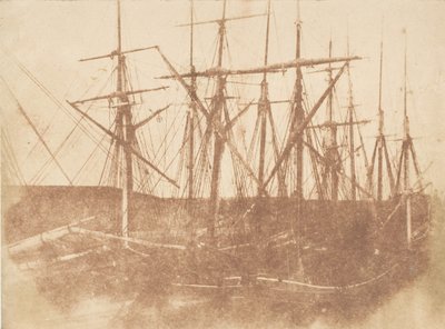 Santo André . Navios no porto, 1843-47. Criadores: David Octavius Hill, Robert Adamson, Hill & Adamson. de Hill and Adamson