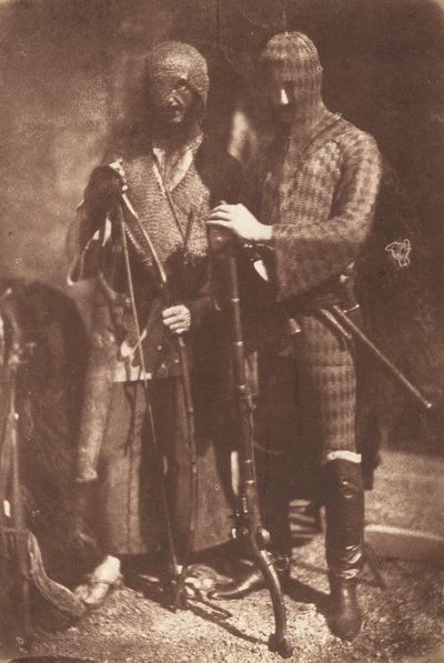Armadura afegã ou circassiana, 1843. Criadores: David Octavius Hill, Robert Adamson. de David Octavius Hill, Robert Adamson