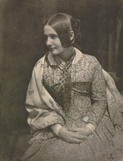 Trabalho de câmera: Senhora de vestido florido, 1912. de David Octavius Hill