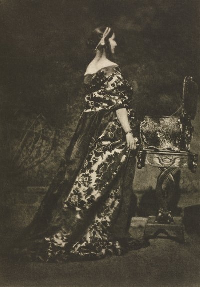 Trabalho de câmera: Retrato - O vestido e o caixão, 1909. de David Octavius Hill