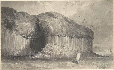 Vista da gruta de Fingal de David Octavius Hill