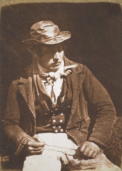 Willie Liston, &39;Redding [limpando ou preparando] a linha&39;; Pescador de Newhaven de David Octavius Hill and Robert Adamson