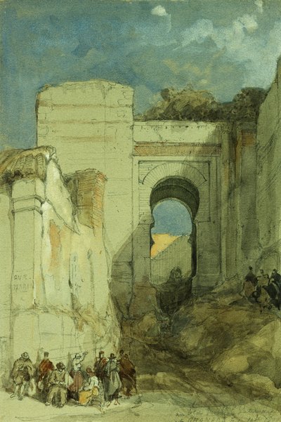 Um antigo portal mouro, Granada, 1883 de David Roberts