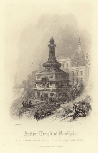 Templo antigo em Kunkhul de David Roberts