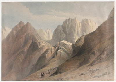 Subida da Cordilheira Inferior do Sinai, 1839. de David Roberts