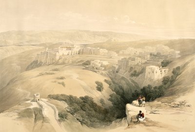Belém, 6 de abril de 1839, prato 85 do Volume II da "Terra Santa", gravado por Louis Haghe (1806-85) pub. 1843 de David Roberts