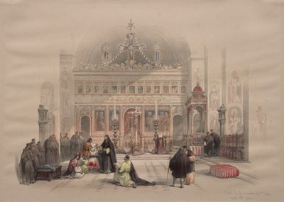 Capela do Convento de São Saba, 1839. de David Roberts